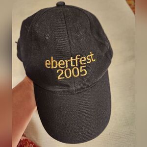 Rare 2005 Ebertfest film festival dark charcoal/black baseball cap hat.